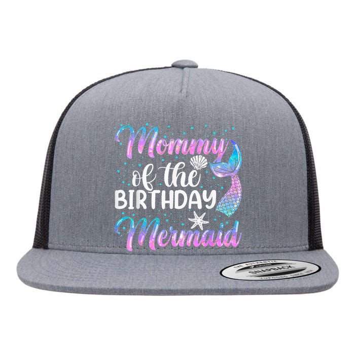 Mommy Of The Mermaid Birthday Mom Flat Bill Trucker Hat