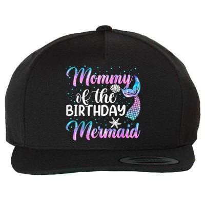 Mommy Of The Mermaid Birthday Mom Wool Snapback Cap