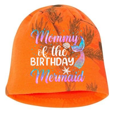 Mommy Of The Mermaid Birthday Mom Kati - Camo Knit Beanie