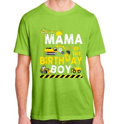 Mama Of The Birthday Boy Construction Worker Bday Party Adult ChromaSoft Performance T-Shirt