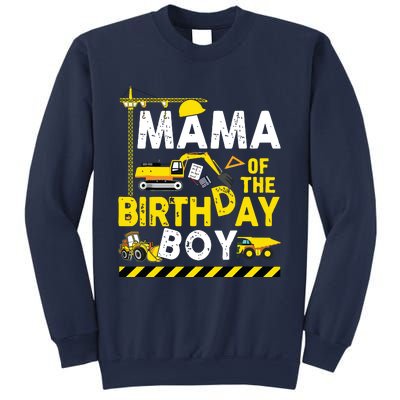 Mama Of The Birthday Boy Construction Worker Bday Party Sweatshirt