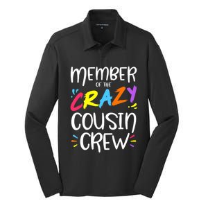 Member Of The Crazy Cousin Crew Gift Silk Touch Performance Long Sleeve Polo