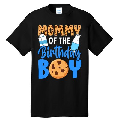 Mommy Of The Birthday Boy Milk And Cookies 1st Birthday Tall T-Shirt