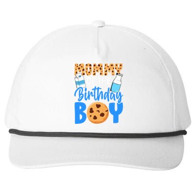 Mommy Of The Birthday Boy Milk And Cookies 1st Birthday Snapback Five-Panel Rope Hat