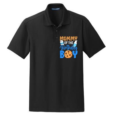 Mommy Of The Birthday Boy Milk And Cookies 1st Birthday Dry Zone Grid Polo