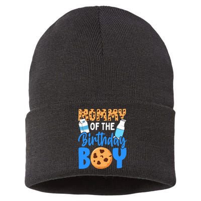 Mommy Of The Birthday Boy Milk And Cookies 1st Birthday Sustainable Knit Beanie