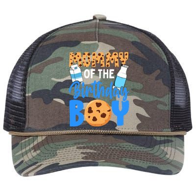 Mommy Of The Birthday Boy Milk And Cookies 1st Birthday Retro Rope Trucker Hat Cap