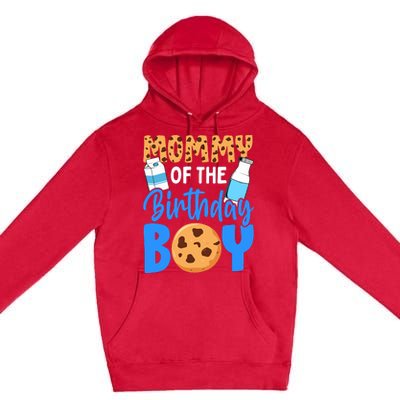 Mommy Of The Birthday Boy Milk And Cookies 1st Birthday Premium Pullover Hoodie