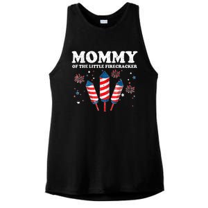 Mommy Of The Little Firecracker 4th Of July American Mom Cool Gift Ladies PosiCharge Tri-Blend Wicking Tank