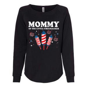 Mommy Of The Little Firecracker 4th Of July American Mom Cool Gift Womens California Wash Sweatshirt