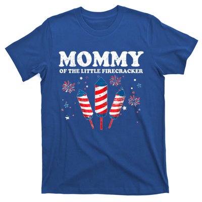 Mommy Of The Little Firecracker 4th Of July American Mom Cool Gift T-Shirt