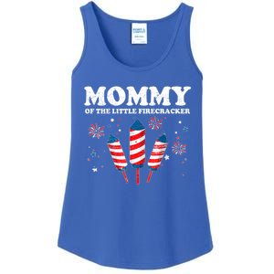 Mommy Of The Little Firecracker 4th Of July American Mom Cool Gift Ladies Essential Tank