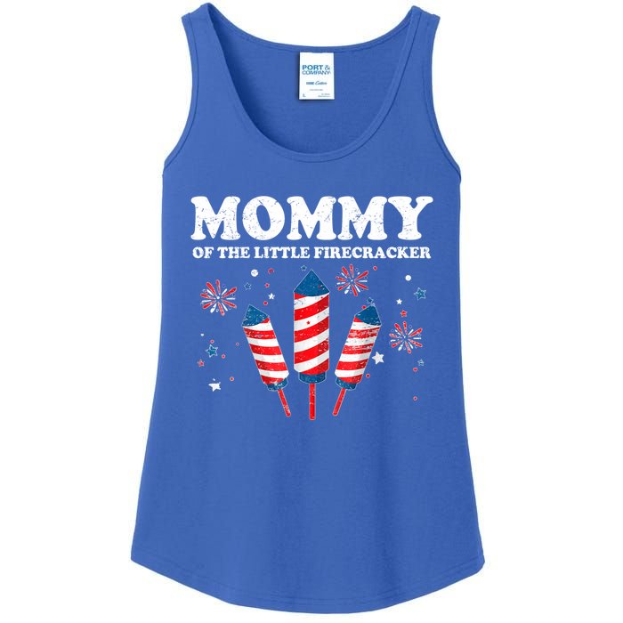 Mommy Of The Little Firecracker 4th Of July American Mom Cool Gift Ladies Essential Tank