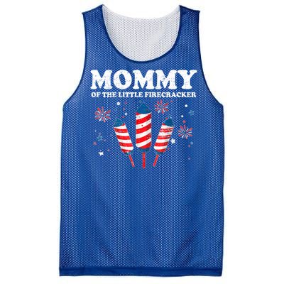 Mommy Of The Little Firecracker 4th Of July American Mom Cool Gift Mesh Reversible Basketball Jersey Tank