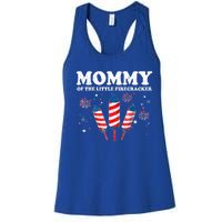 Mommy Of The Little Firecracker 4th Of July American Mom Cool Gift Women's Racerback Tank