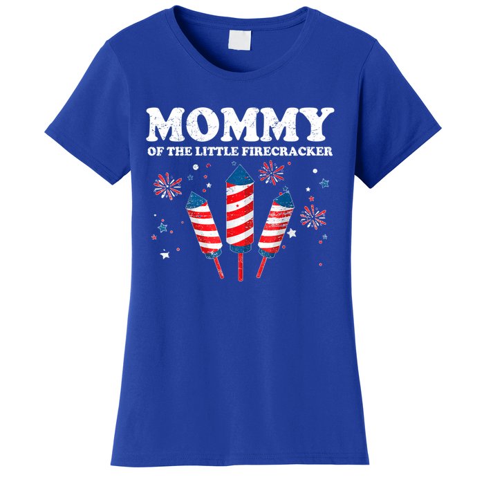 Mommy Of The Little Firecracker 4th Of July American Mom Cool Gift Women's T-Shirt