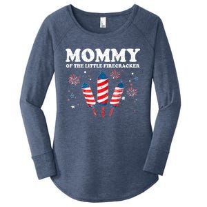 Mommy Of The Little Firecracker 4th Of July American Mom Cool Gift Women's Perfect Tri Tunic Long Sleeve Shirt