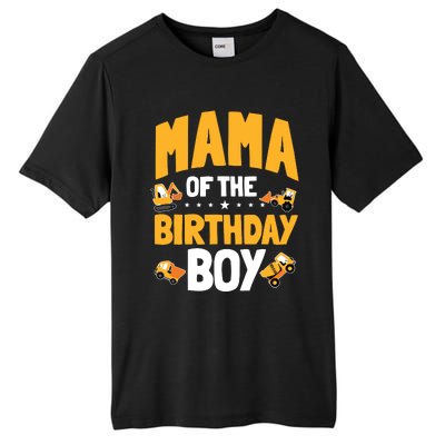 Mama Of The Birthday Boy Construction Worker Bday Party Tall Fusion ChromaSoft Performance T-Shirt