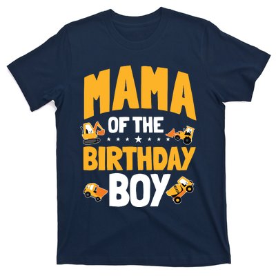 Mama Of The Birthday Boy Construction Worker Bday Party T-Shirt