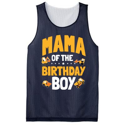 Mama Of The Birthday Boy Construction Worker Bday Party Mesh Reversible Basketball Jersey Tank