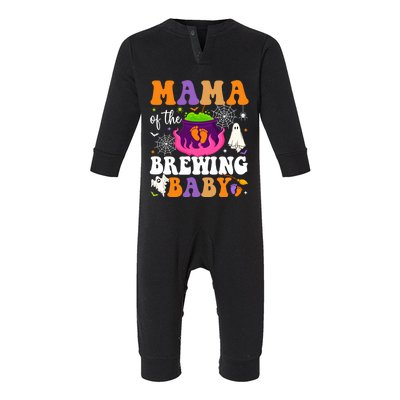 Mama Of The Brewing Halloween Theme Shower Spooky Meaningful Gift Infant Fleece One Piece