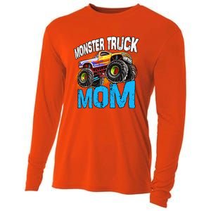 Mom Of The Birthday Monster Truck Mommy Mama Mother Gift Cooling Performance Long Sleeve Crew