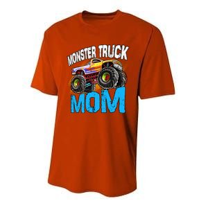 Mom Of The Birthday Monster Truck Mommy Mama Mother Gift Performance Sprint T-Shirt