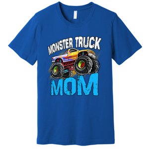 Mom Of The Birthday Monster Truck Mommy Mama Mother Gift Premium T-Shirt