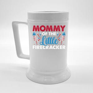 Mommy Of The Little Firecracker 4th Of July Birthday Party Gift Beer Stein