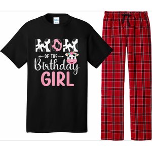 Mom Of The Birthday Farm Cow 1 St Birthday Pajama Set