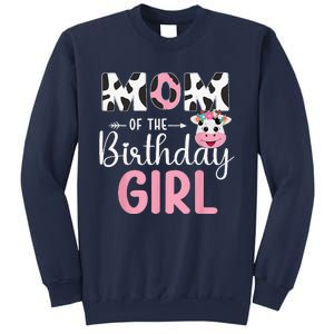 Mom Of The Birthday Farm Cow 1 St Birthday Sweatshirt