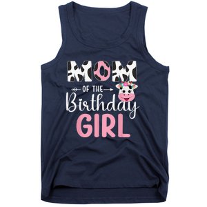 Mom Of The Birthday Farm Cow 1 St Birthday Tank Top