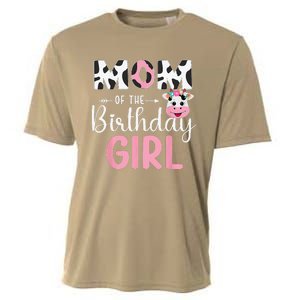 Mom Of The Birthday Farm Cow 1 St Birthday Cooling Performance Crew T-Shirt