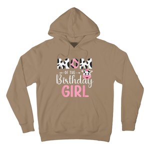 Mom Of The Birthday Farm Cow 1 St Birthday Hoodie