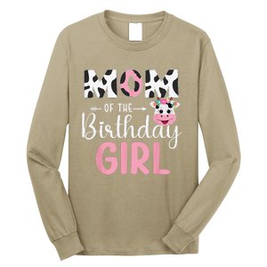 Mom Of The Birthday Farm Cow 1 St Birthday Long Sleeve Shirt