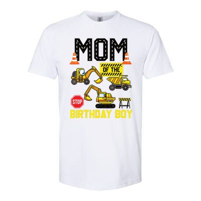 Mom Of The Birthday Boy Construction Worker Bday Party Softstyle CVC T-Shirt