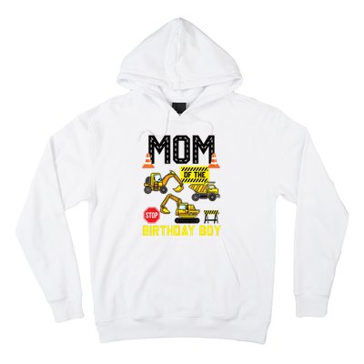 Mom Of The Birthday Boy Construction Worker Bday Party Hoodie