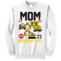 Mom Of The Birthday Boy Construction Worker Bday Party Sweatshirt