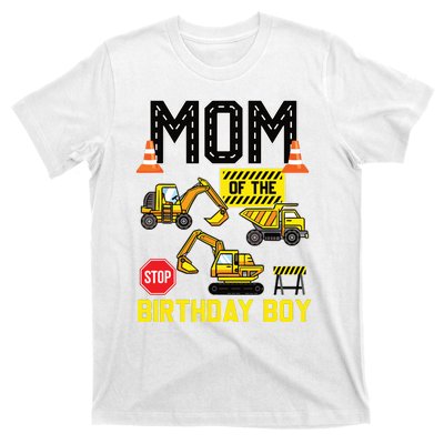 Mom Of The Birthday Boy Construction Worker Bday Party T-Shirt