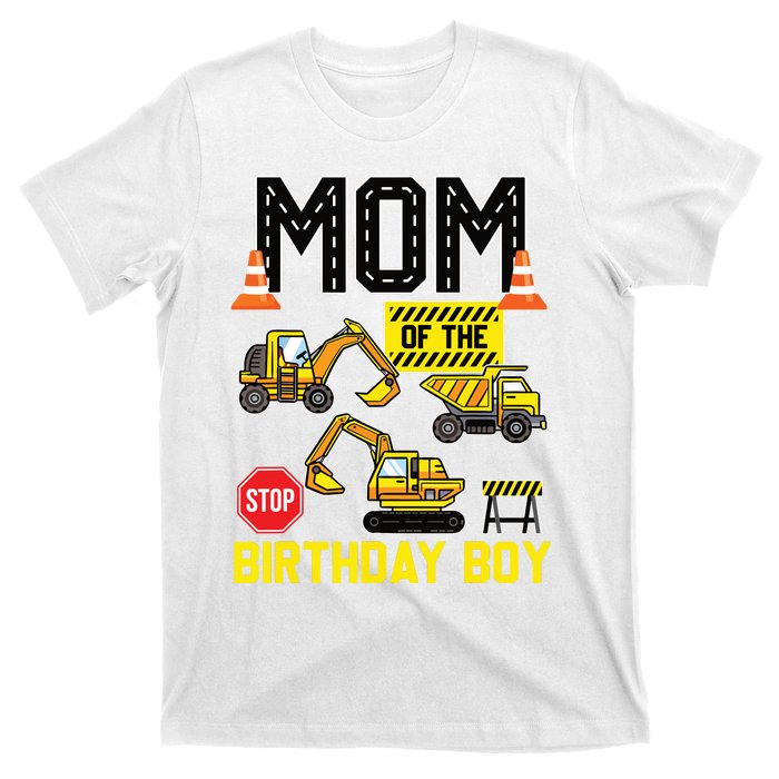 Mom Of The Birthday Boy Construction Worker Bday Party T-Shirt