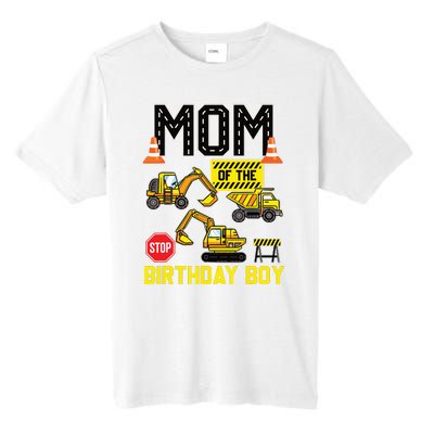 Mom Of The Birthday Boy Construction Worker Bday Party Tall Fusion ChromaSoft Performance T-Shirt