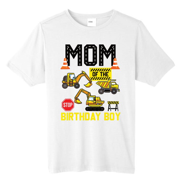 Mom Of The Birthday Boy Construction Worker Bday Party Tall Fusion ChromaSoft Performance T-Shirt