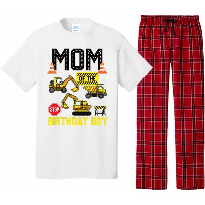 Mom Of The Birthday Boy Construction Worker Bday Party Pajama Set