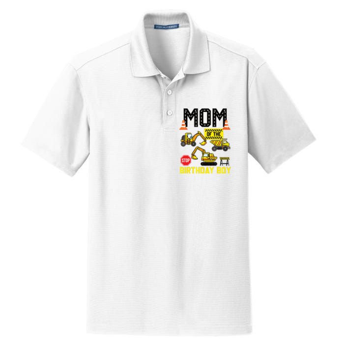 Mom Of The Birthday Boy Construction Worker Bday Party Dry Zone Grid Polo