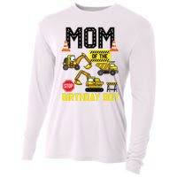 Mom Of The Birthday Boy Construction Worker Bday Party Cooling Performance Long Sleeve Crew