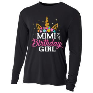 Mimi Of The Birthday Girl Mimi Gift Unicorn Birthday Cooling Performance Long Sleeve Crew