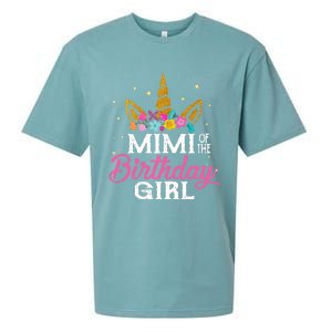 Mimi Of The Birthday Girl Mimi Gift Unicorn Birthday Sueded Cloud Jersey T-Shirt