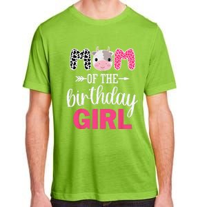 Mom Of The Birthday Farm Cow Mommy Mama Mother 1st Adult ChromaSoft Performance T-Shirt