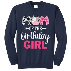 Mom Of The Birthday Farm Cow Mommy Mama Mother 1st Sweatshirt