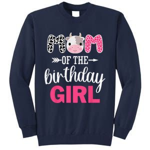 Mom Of The Birthday Farm Cow Mommy Mama Mother 1st Tall Sweatshirt